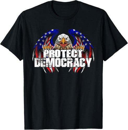 American Bald Eagle Protect Democracy T-Shirt...