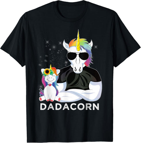 Dadacorn Muscle Unicorn A Father Daughter Funny Design T-Shirt...