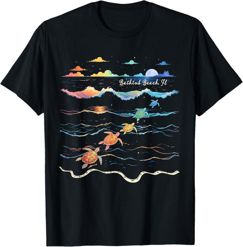 Bathtub Beach Florida Sea Turtle Lover Beach Vacation T-Shirt...