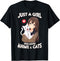 Just A Girl Who Loves Anime & Cats Cute Gifts for Teen Girls T-Shirt...