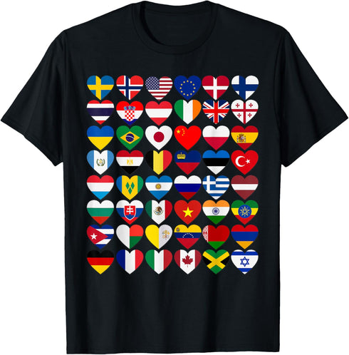 Flags of the Countries of the World,International Gift Short Sleeve T-Shirt...