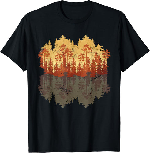 Outdoors Fall Wildlife Trees Reflection Nature Forest T-Shirt...