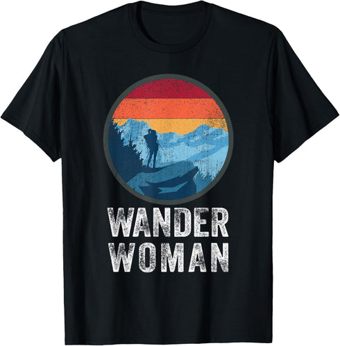 Wander Woman Vintage Take A Hike Hiking Girls Outdoor Funny T-Shirt...