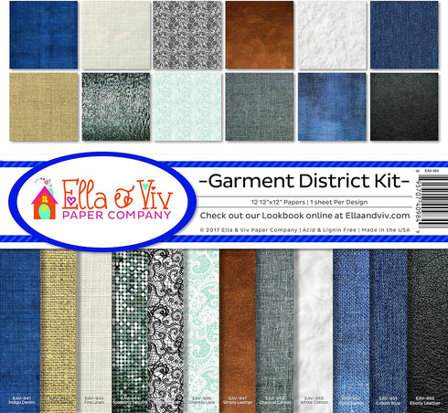 Ella & Viv by Reminisce EAV-984 Garment District Scrapbook Collection Kit, 12x12 inches...