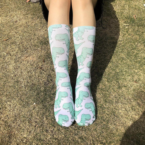 ULQUIEOR Women's Cute Dinosaur Crew Funny Novelty Cotton Crew Socks...