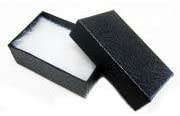 25 Pieces Pack Cotton Filled Matte Black Paper Cardboard Jewelry Gift and Retail Boxes 3 X 2 X 1 Inch #32 Size by R J Displays
