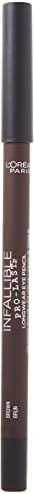 L'Oreal Paris Makeup Infallible Pro-Last Pencil Eyeliner, Waterproof and Smudge-Resistant, Glides on Easily to Create any Look, Brown, 0.042 oz.