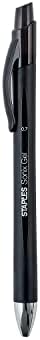 Staples 651254 Sonix Retractable Gel-Ink Pens Medium Point Black Dozen (13561-Cc)