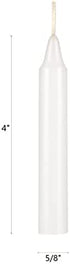 HS Candle 10 pcs White Unscented 4 Inch Taper Candles, Household General Usage, Emergency & More