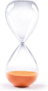 Hourglass Sand Timers - SWISSELITE Biloba Hourglass Sand Timer Inspired Glass/Home, Desk, Office Decor (6.5Inch-15Mins Orange)