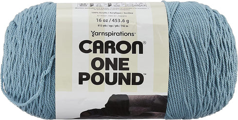 Caron One Pound Solids Yarn, 16oz, Gauge 4 Medium, 100% Acrylic - Azure- For Crochet, Knitting & Crafting ( 1 Piece )