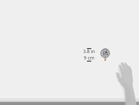 Zenport LPG100 Zen-Tek Glycerin Liquid Filled Pressure Gauge, 100 PSI