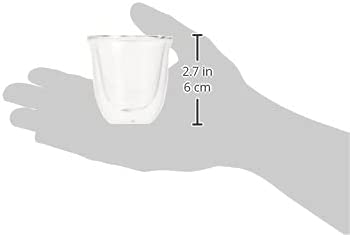 De'Longhi DeLonghi Double Walled Thermo Espresso Glasses, Set of 2, Regular, Clear