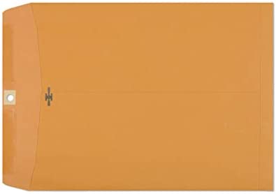 Clasp Envelopes - 10x13 Inch Brown Kraft Catalog Envelopes with Clasp Closure & Gummed Seal – 28lb Heavyweight Paper Envelopes for Home, Office, Business, Legal or School 15 Pack 10x13, Brown Kraft