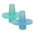 Buon Bambini Soft Sip Baby Food Pouch Toppers with Travel Case, 100% Silicone, Aqua/Blue, 2-Pack