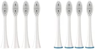 Pursonic Standard Replacement Brush Heads for Dazzlepro Elements Toothbrush & AquaSonic Black , AquaSonic Vibe, AquaSonic Duo pro , AquaSonic Black Series pro (8 Pack))