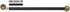 Solus SCA-335BK 15" Aluminum Cross Arm Ladder Rest for Outdoor Lamp Posts and Poles, Easy to Mount, Maintenance Free and Weather Resistant, Black Bar with Gold Caps
