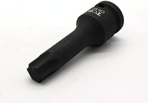 TEMO T60 3 Inch Long Torx Star 6 Point Black Impact Bit Socket Auto Repair Tool 1/2 Inch Square Drive