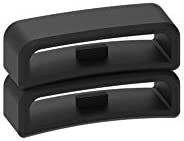 28mm Width Band Keeper Compatible with Garmin Vivoactive HR/Forerunner 910XT Fastener Loops Replacement Band Holder Compatible with Fitbit Surge Bands, 6 Pack.