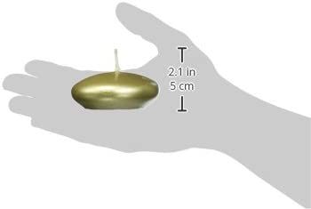 Zest Candle 12-Piece Floating Candles, 3-Inch, Metallic Gold