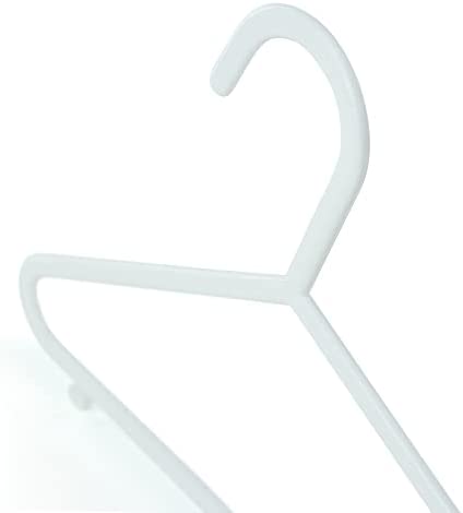 HANGERWORLD 18 Pack 11.8inch White Plastic Kids Hanger - Sized for Baby, Toddler and Children