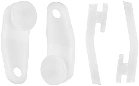 Curtain Track Glider Hooks White Plastic Curtain Rail Track Hooks Slider for Window and Shower Curtain, 50 Pieces