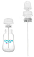 Tinukim iFeed 4 Ounce Self Feeding Baby Bottle with Tube - Handless Anti-Colic Nursing System, White - 2-Pack
