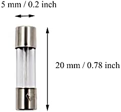 SIXQJZML 10 Pack F8AL Fast-Blow Fuse 8A 8amp 125V Glass Fuses 0.2 x 0.78 inch / 5 x 20 mm (125Volt) (F8A)