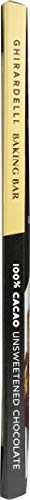 GHIRARDELLI Premium 100% Cacao Unsweetened Chocolate Baking Bar, 4 OZ Bar