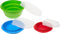Progressive International CB-20 Storage Bowls with Lids, Set of 3, teal, green and red