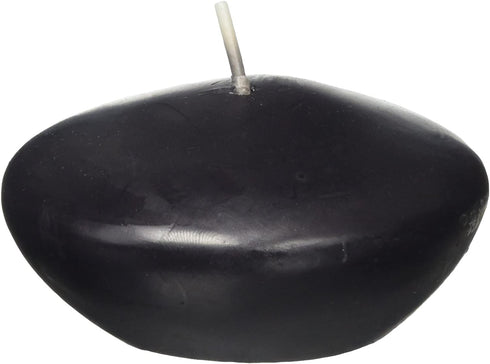 Zest Candle 12-Piece Floating Candles, 3-Inch, Black