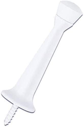 Designers Impressions White Heavy Duty Solid Rigid Door Stop w/ Rubber Tip : 7146 - 10 Pack