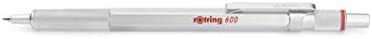 Rotring 600 Ballpoint Pen, Medium Point, Black Ink, Silver Barrel, Refillable, 1 Count (Pack of 1)