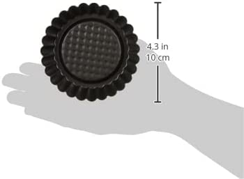 Zenker Non-Stick Carbon Steel Mini Tart Pans, 4-Inch Diameter, Set of 6