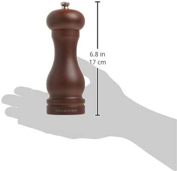 COLE & MASON Capstan Wood Salt Grinder - Wooden Mill Includes Precision Mechanism, 6.5 inch