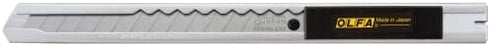 OLFA 9mm Stainless Steel Utility Knife (SVR-1) - Multi-Purpose Retractable Precision Knife w/ Snap-Off Blade, Replacement Blades: Any OLFA 9mm Blade