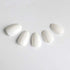 Press on Nails Short Oval False Nails Glossy Fake Nails- Melayous 24 Pcs Round Nails Glue on Nails Stick on Nails, Full Cover Artificial Acrylic Nails with Glue for Women and Girls (White)
