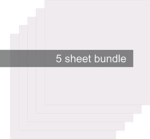 Siser Heat Resistant Transfer Material, TTD Easy Mask for HTV, NOT for EasySubli, 5-12"x12" Bundle