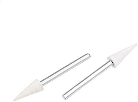 uxcell 6mm Wool Felt Mounted Points Conical Polishing Bits Burrs Buffing Wheels with 1/8" Shank 12 Pcs