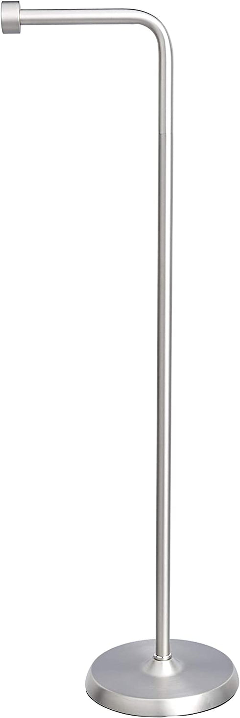 Amazon Basics Free Standing Bathroom Toilet Paper Holder Stand - Nickel