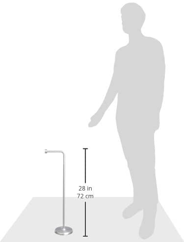 Amazon Basics Free Standing Bathroom Toilet Paper Holder Stand - Nickel