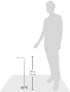 Amazon Basics Free Standing Bathroom Toilet Paper Holder Stand - Nickel