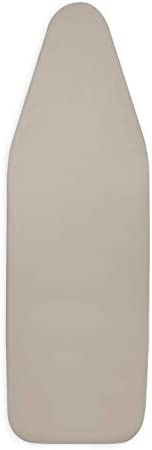 Encasa Homes Replacement Ironing Board Cover with Extra Thick Pad, Plain Colors, Elasticated, (Fits Standard Wide Boards of 18 x 49 inch) Heat Reflective, Scorch Resistant, Heavy Duty - Beige