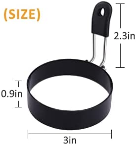 Egg Rings Stainless Steel Round Breakfast Mold Tool Cooking,Round Egg Cooker Rings For Frying Shaping Cooking Eggs,Egg Maker Molds…