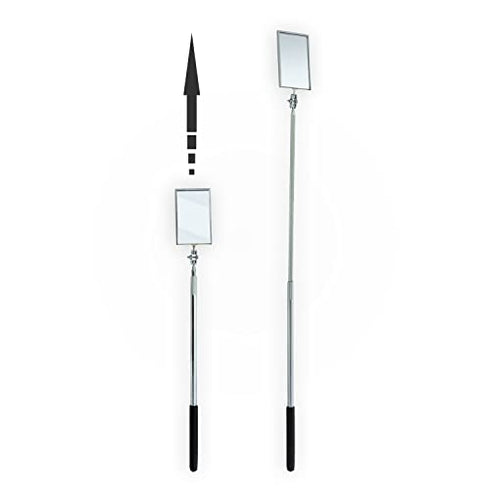 Ullman Devices K-2L Rectangular Telescoping Inspection Mirror with Extra Long Handle, 2 1/8" x 3-1/2"