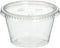 Reditainer Plastic Disposable Portion Cups Souffle Cup with Lids, 4-Ounce, 100-Pack