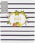 C.R. Gibson Blue and White Striped Floral Spiral Recipe Journal, 100 Pages, 7.25" x 9" (QMR-18689)