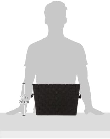 Whitmor Woven Strap Tote Black