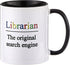 3dRose Librarian The Original Search Engine Mug, 1 Count (Pack of 1), Black
