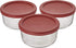 Anchor Hocking 4 Cup Food Storage Containers with Red Lids (3)